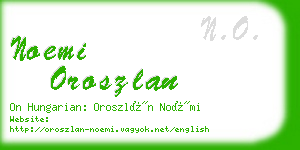 noemi oroszlan business card